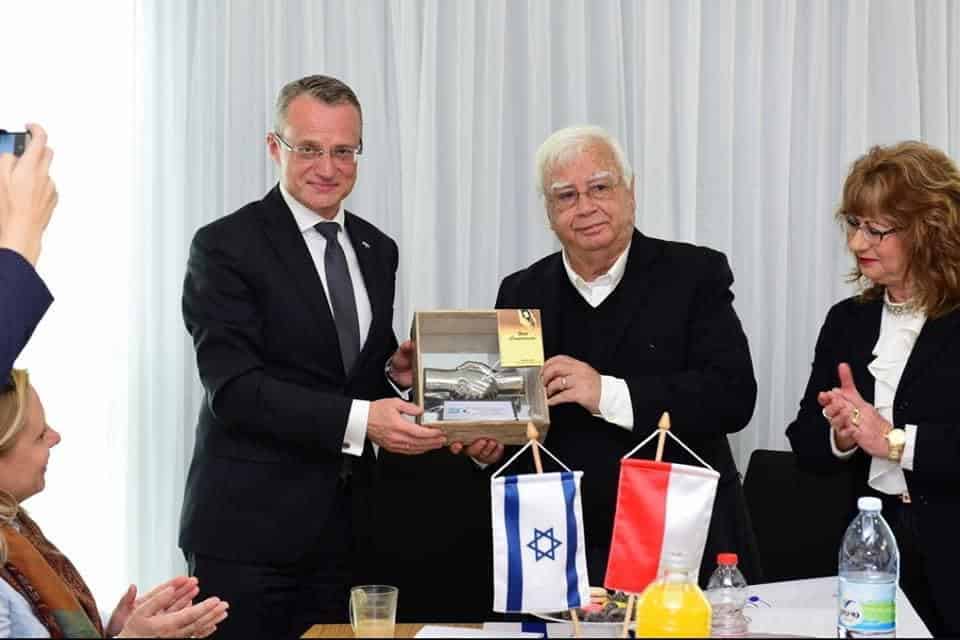 צורי בירך את שגריר פולין בישראל עם סיום תפקידו בארץ