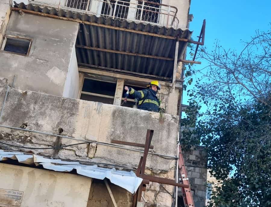 שריפת מבנה בשכונת הדר חיפה