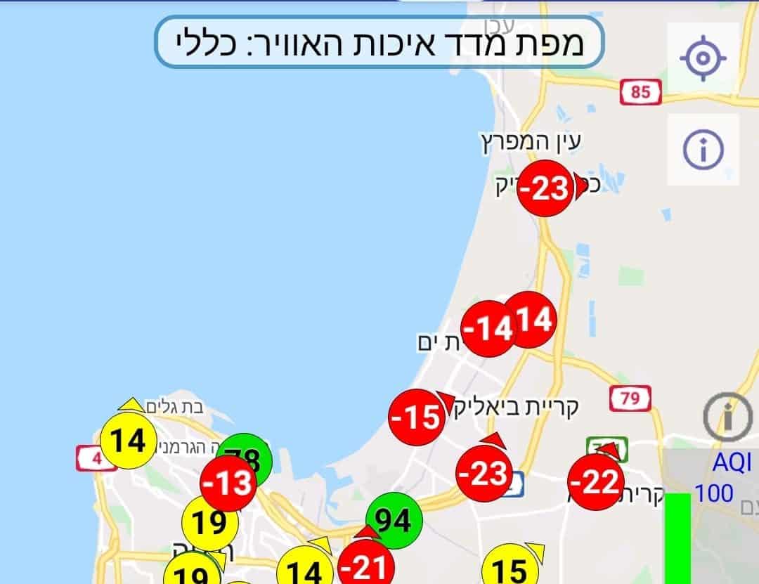 נחנקנו: זיהום אוויר במפרץ חיפה