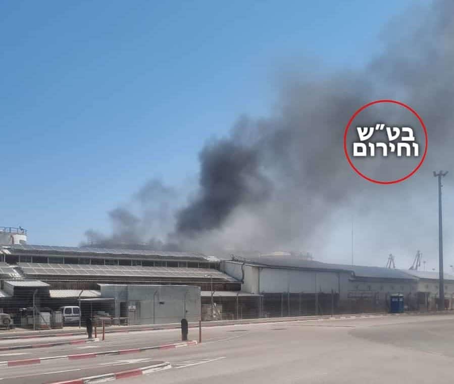 שריפת דלק במתקן סונול בחיפה