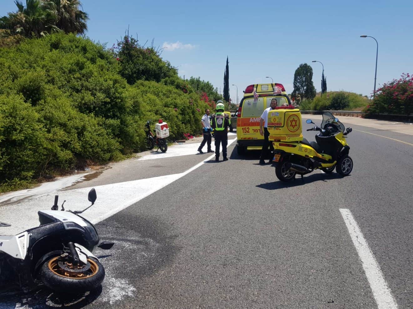 רוכב אופנוע, בן 27, נפצע בתאונה בחיפה