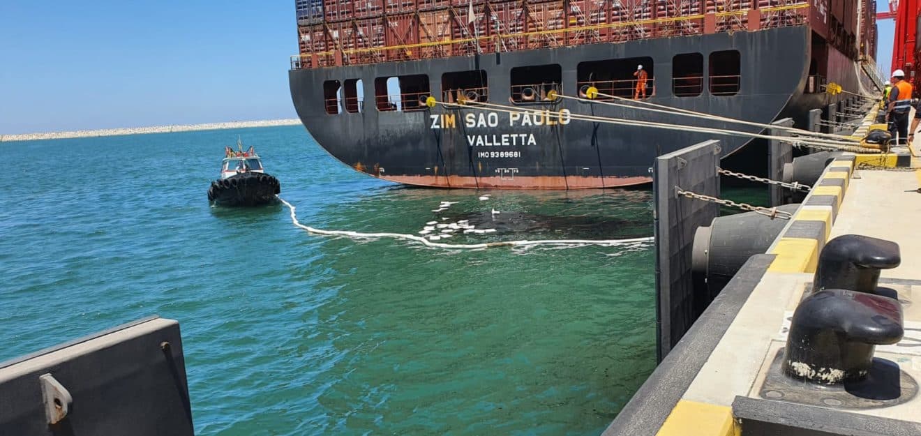 מזהם משלם: 400 אלף דולר הופקדו על ידי האונייה ＂צים סאו פאולו＂ | צפו