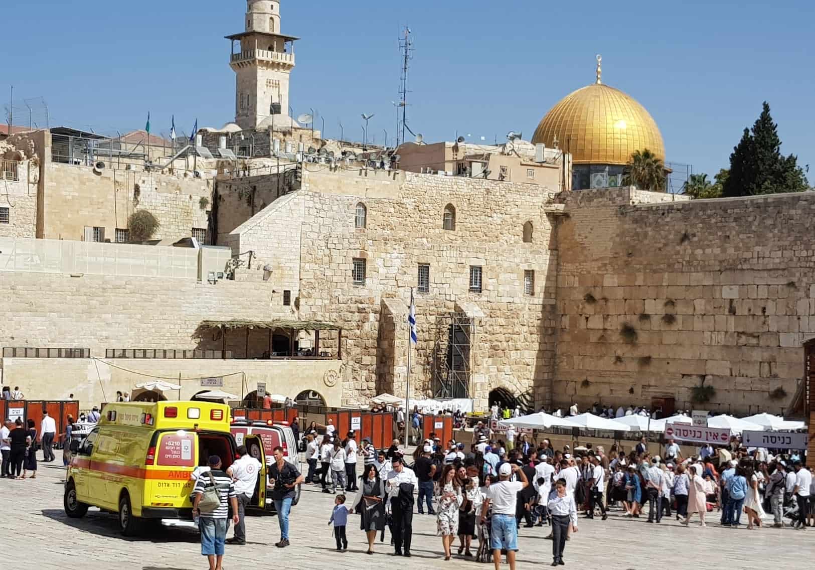 צוות מדא בכותל המערבי בירושלים צילום דוברות מדא