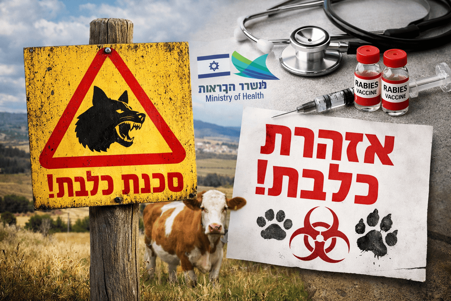 משרד הבריאות: תן נגוע בכלבת בקיבוץ בית אלפא, מועצה אזורית הגלבוע » חדשות NWS