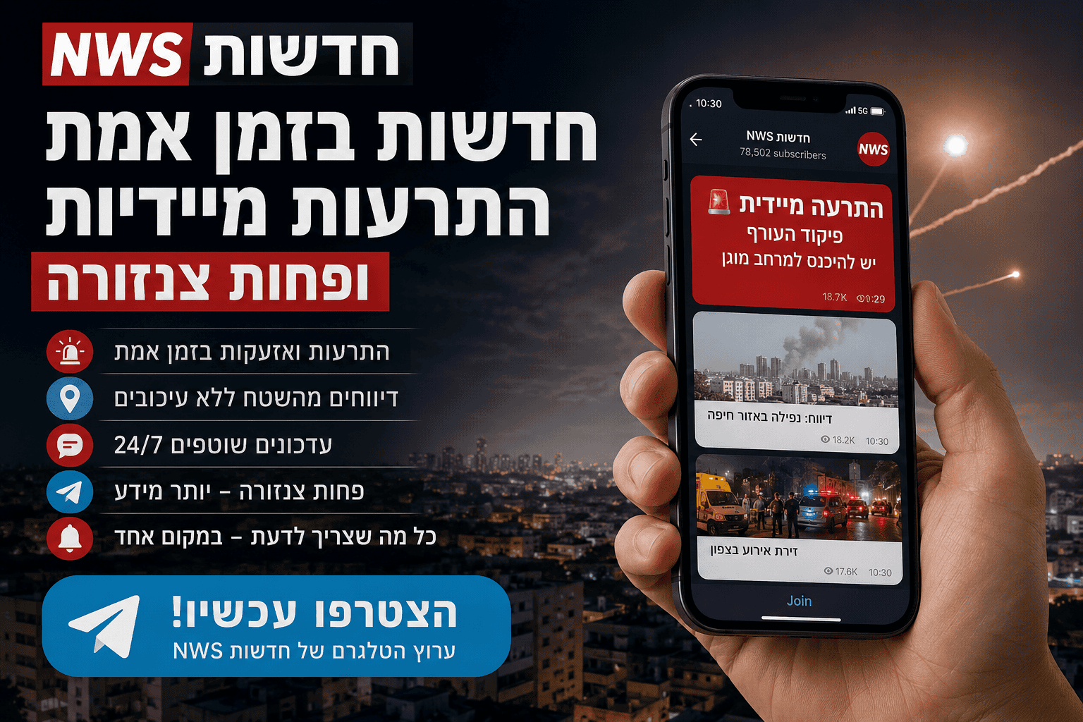 חדשות בזמן אמת, התרעות מיידיות ופחות צנזורה: למה כולם עוברים לערוץ הטלגרם של חדשות NWS? » חדשות NWS