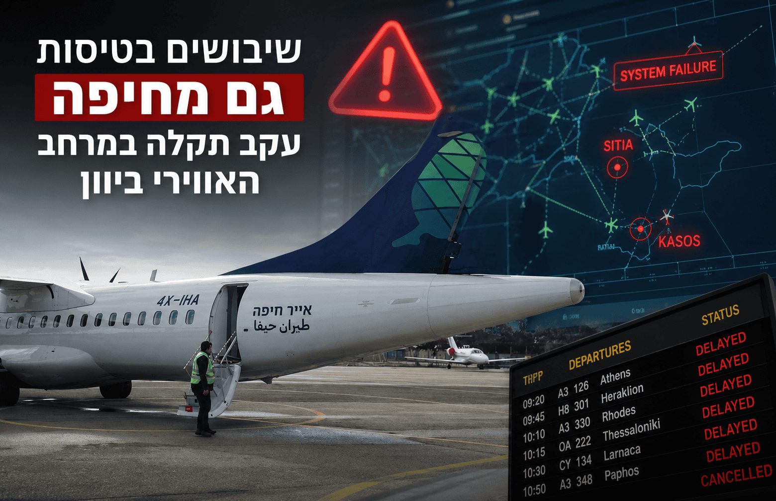 דווקא בשיא עונת התיירות: תקלה במערכת הבקרה האווירית ביוון גורמת לשיבושים, גם טיסות מנמל חיפה צפויות להתעכב » חדשות NWS