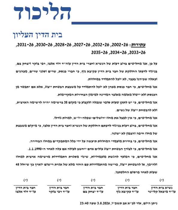 הלם בליכוד: בית הדין בלם את מהלך נתניהו וחיים כץ | מחוז חיפה חוזר למרכז הבמה, ויטלי חייקין מחיפה חוזר למרוץ 1 צילום מסך 2026 08 04 123752